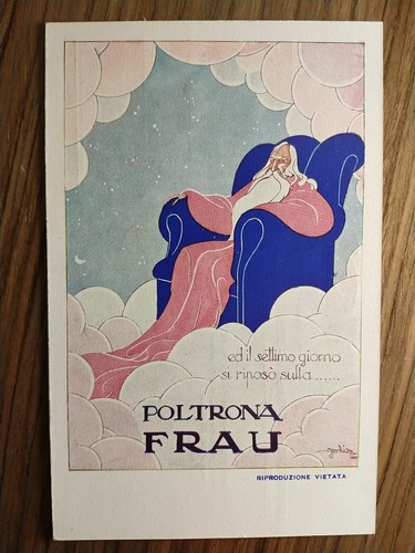 Golia cartolina pubblicitaria - golia,