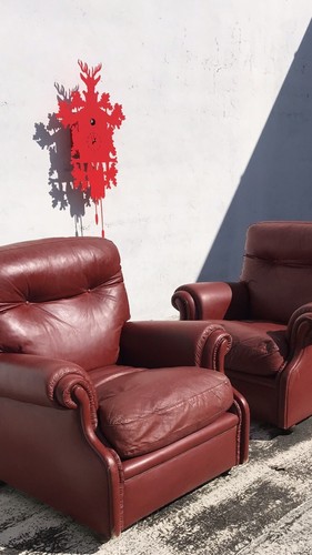Coppia poltrone pelle - in,